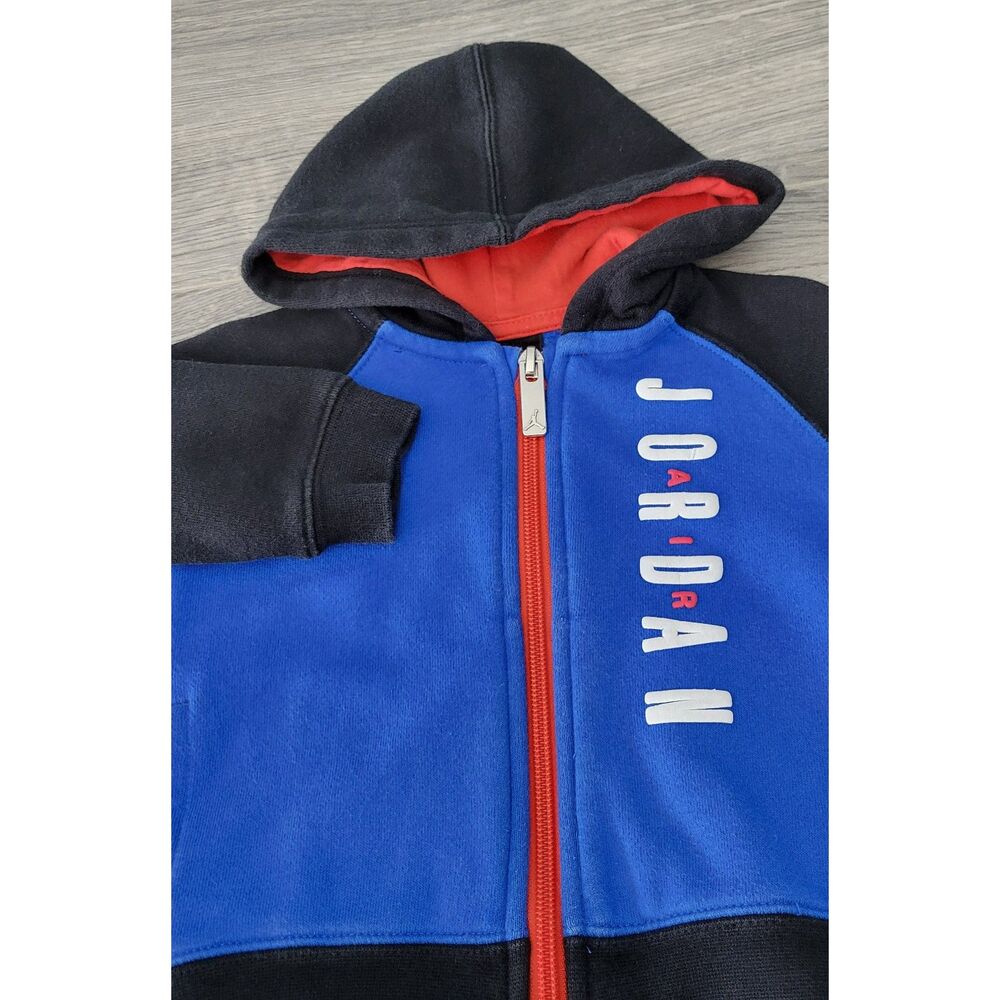 Air Jordon Baby Boy's 6-9M Blue Black Red White Letter Full Zip Hoodie Pre-Owned